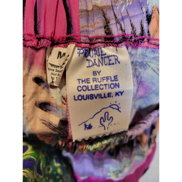 VTG 80s Ruffle Collection Square Dancing Skirt Womens *M* 24" Waist Full Block - Picture 8 of 9